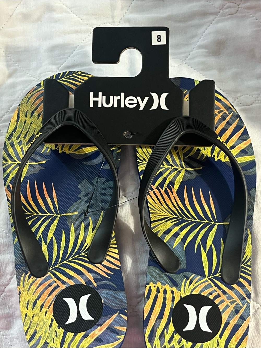 Hurley Blue Logo Flip Flops